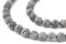 The Bead Chest Matte Grey Picasso Jasper Beads (8mm): Organic Gemstone Round Spherical Energy Stone Healing Power Crystal for Jewelry Bracelet Mala Necklace Making